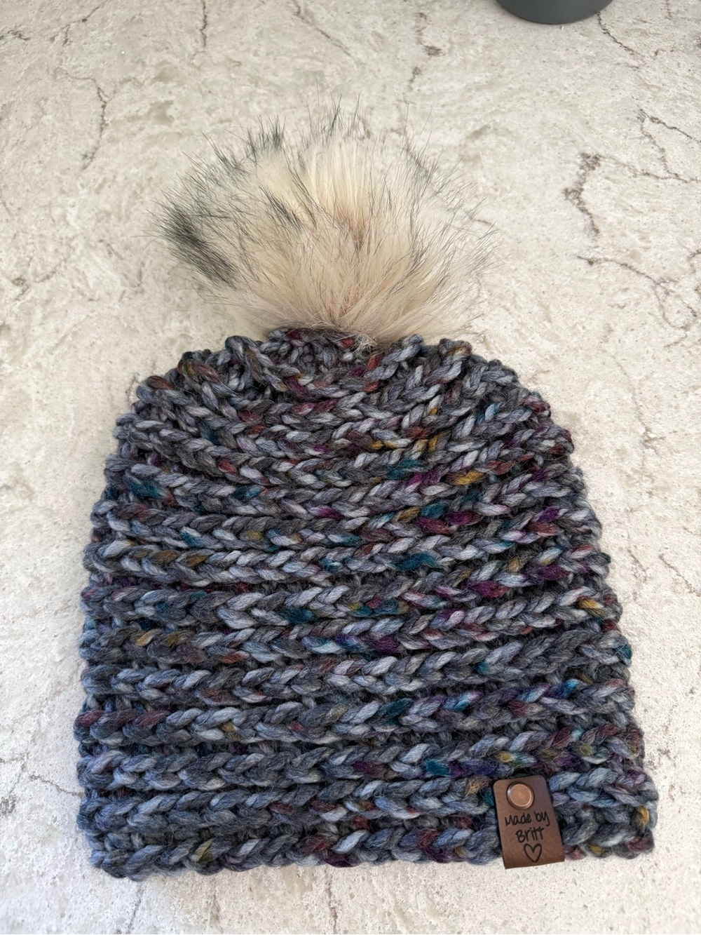 Adult Chunky Crochet with Removal Pom Beanie